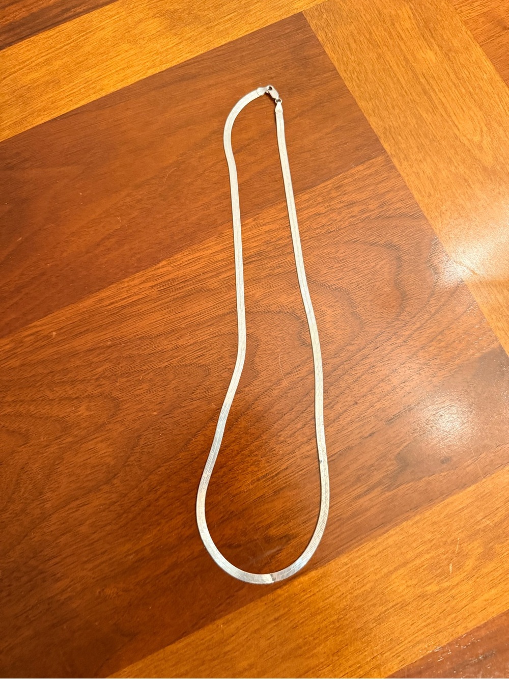 Classic Sterling Silver 24”Herringbone Necklace - Elegant Women’s Jewelry